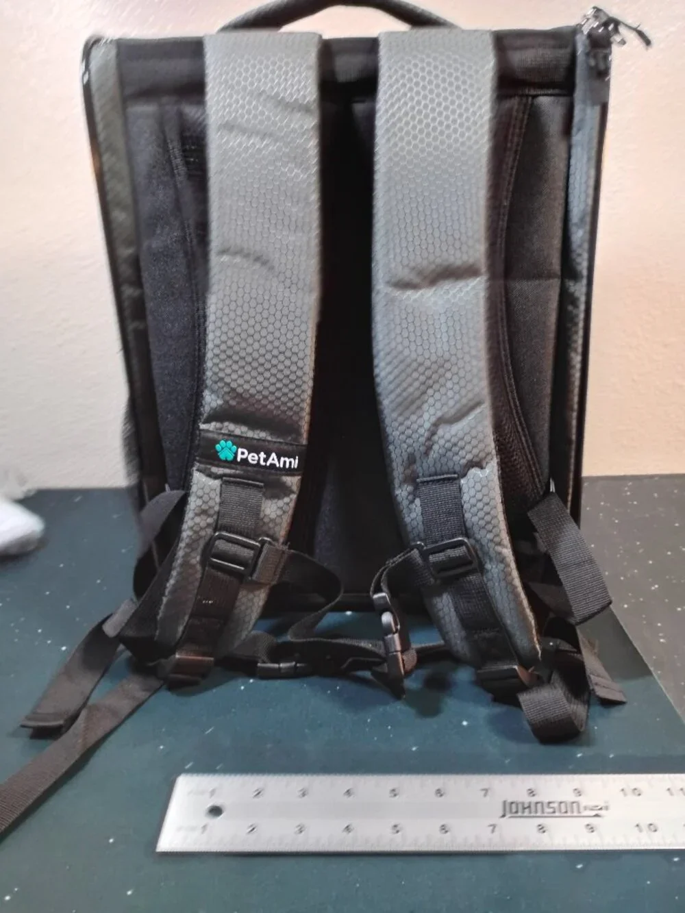 PetAmi Deluxe Pet Carrier Backpack Gray Honeycomb Mesh Small Dog Cat Travel Bag